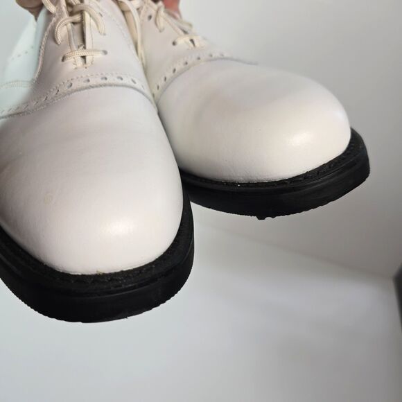 Allen Edmonds Linwood Golf Shoes Men\'s 9D White Leather USA EUC Original Golf main image 12